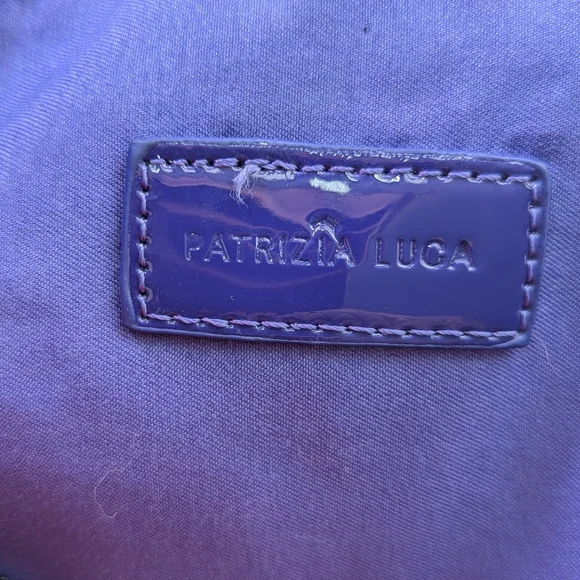 Patrizia Luca Red Geometric Faux Leather Tote Bag Modern Art Pop Chic Purse - Picture 8 of 13